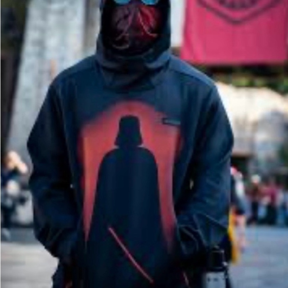 Columbia x Star Wars Darth Vader Black Stretch Hoodie Small New